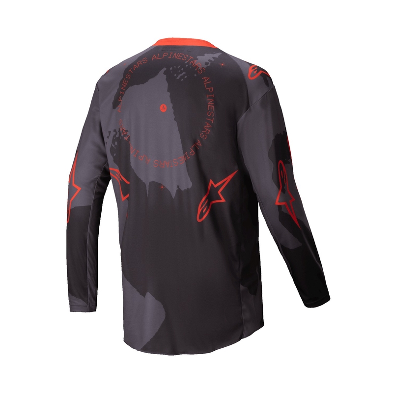 Motocross-Trikot Alpinestars Racer Hollow grau camo-fluo orange