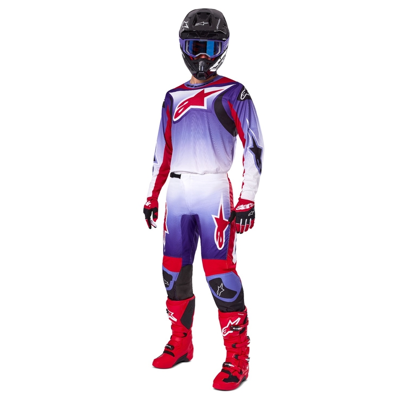 Alpinestars Fluid Wurx Motocross-Trikot fluo lila-rot