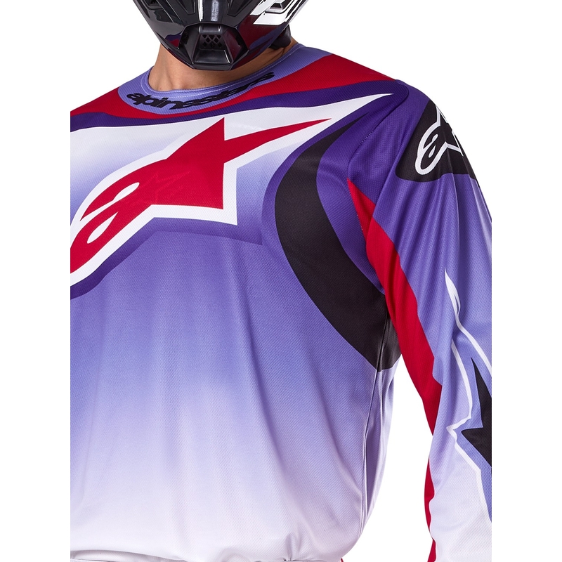 Alpinestars Fluid Wurx Motocross-Trikot fluo lila-rot