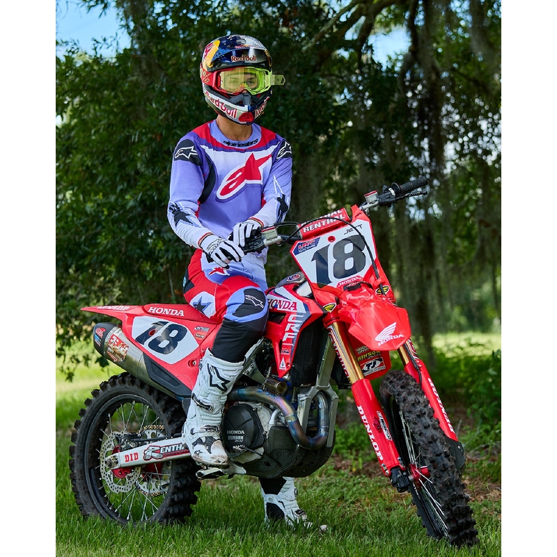 Alpinestars Fluid Wurx Motocross-Trikot fluo lila-rot