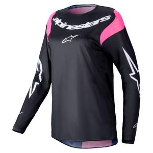 Alpinestars Stella Fluid Haul Damen Motocross-Trikot Schwarz-Fluo Pink