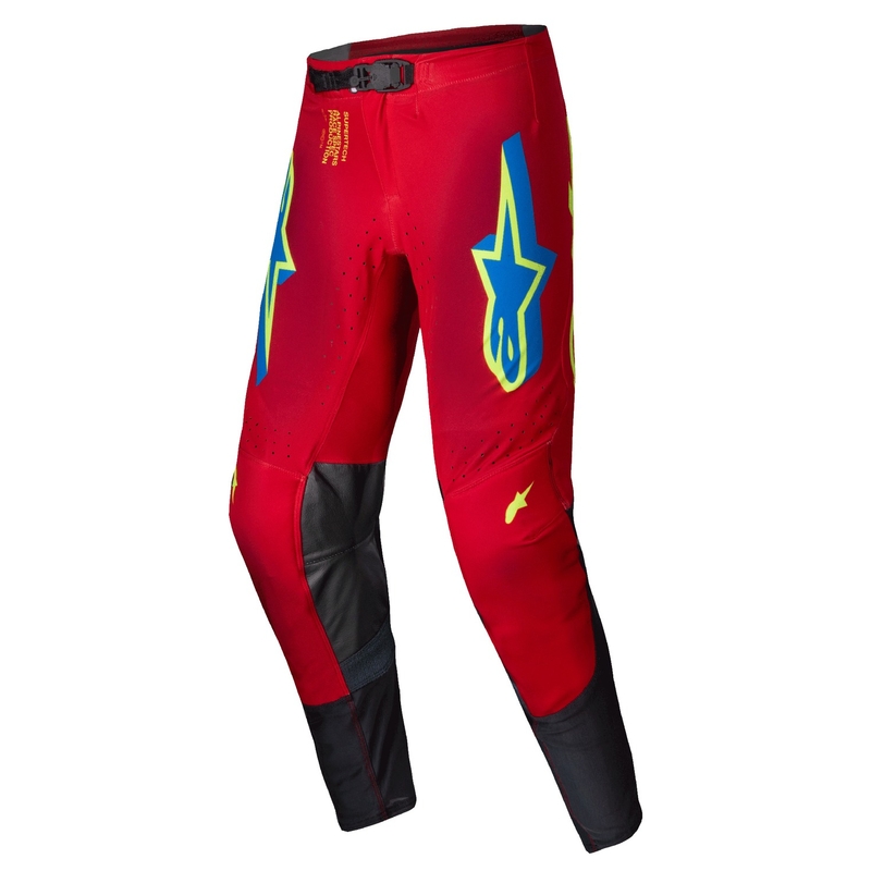 Alpinestars Supertech Maker Motocross-Hose rot-fluo gelb