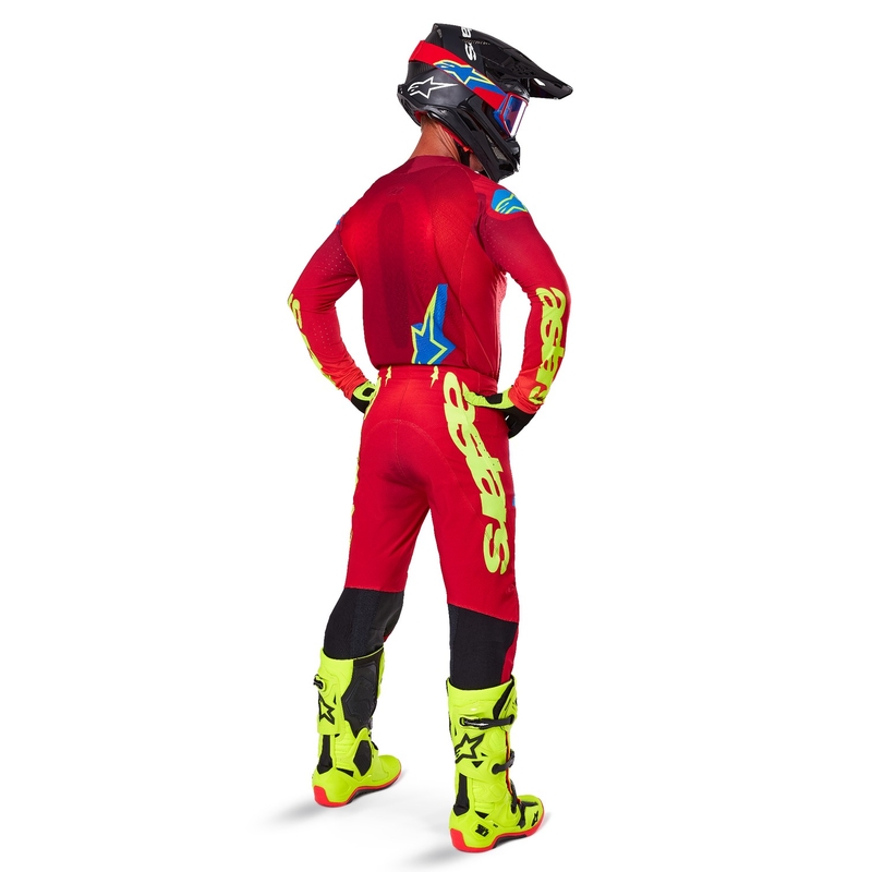 Alpinestars Supertech Maker Motocross-Hose rot-fluo gelb
