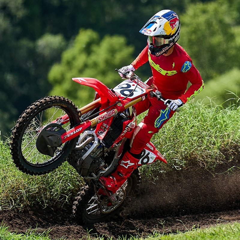 Alpinestars Supertech Maker Motocross-Hose rot-fluo gelb