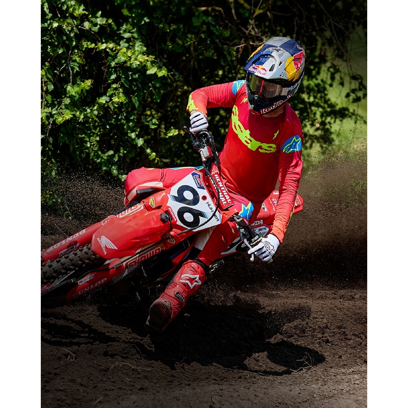 Alpinestars Supertech Maker Motocross-Hose rot-fluo gelb