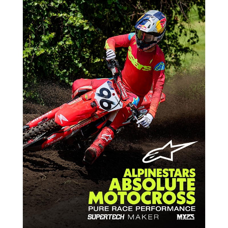 Alpinestars Supertech Maker Motocross-Hose rot-fluo gelb