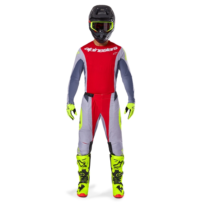 Alpinestars Techstar Melt Motocrosshose rot-grau