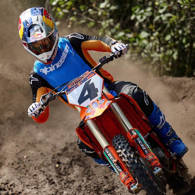 Alpinestars Techstar Melt Motocross-Hose orange-blau