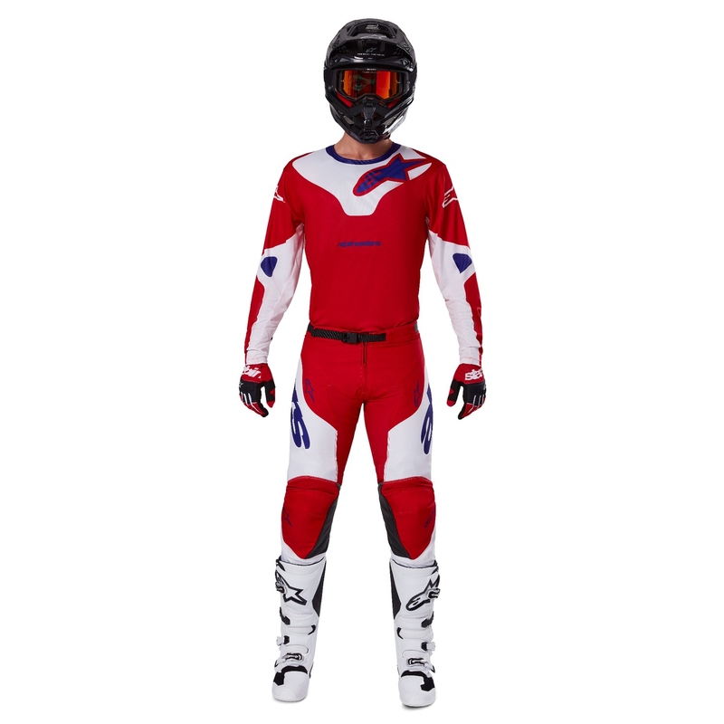 Alpinestars Racer Veil Motocrosshose rot-weiß