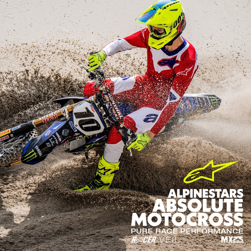 Alpinestars Racer Veil Motocrosshose rot-weiß