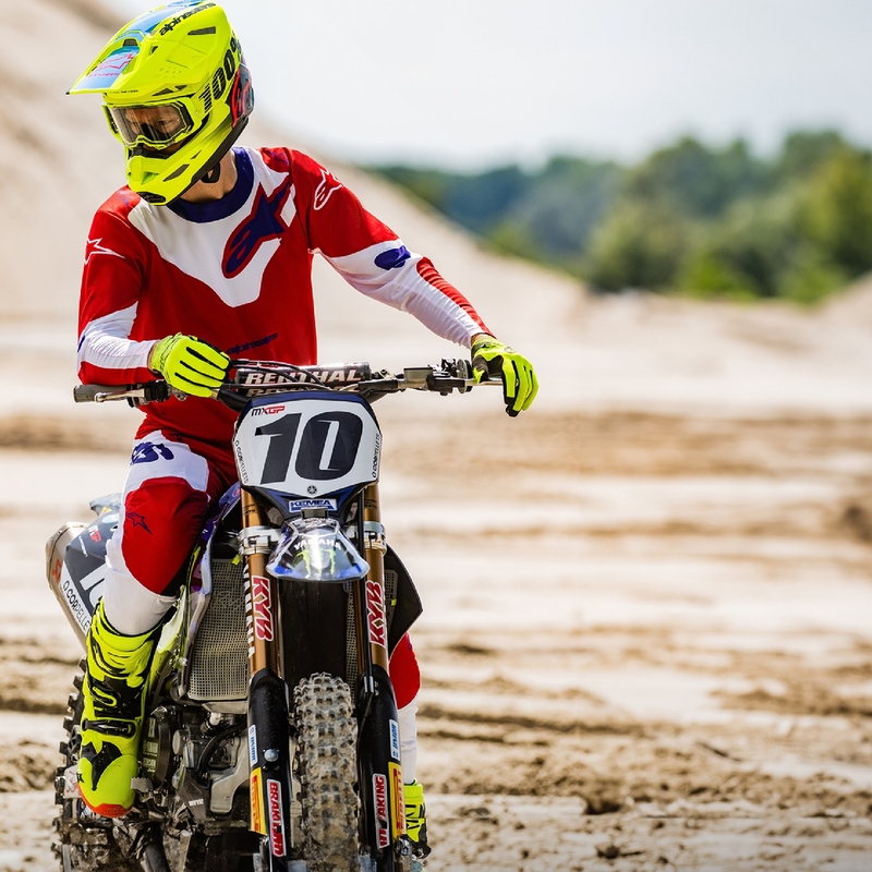 Alpinestars Racer Veil Motocrosshose rot-weiß