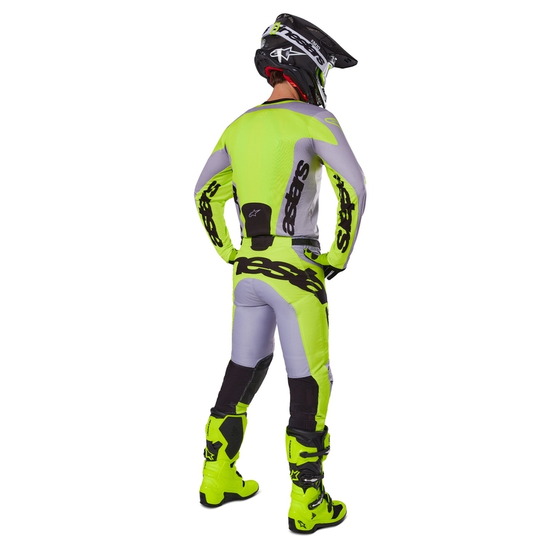 Motocross-Hose Alpinestars Racer Veil grau-fluo gelb