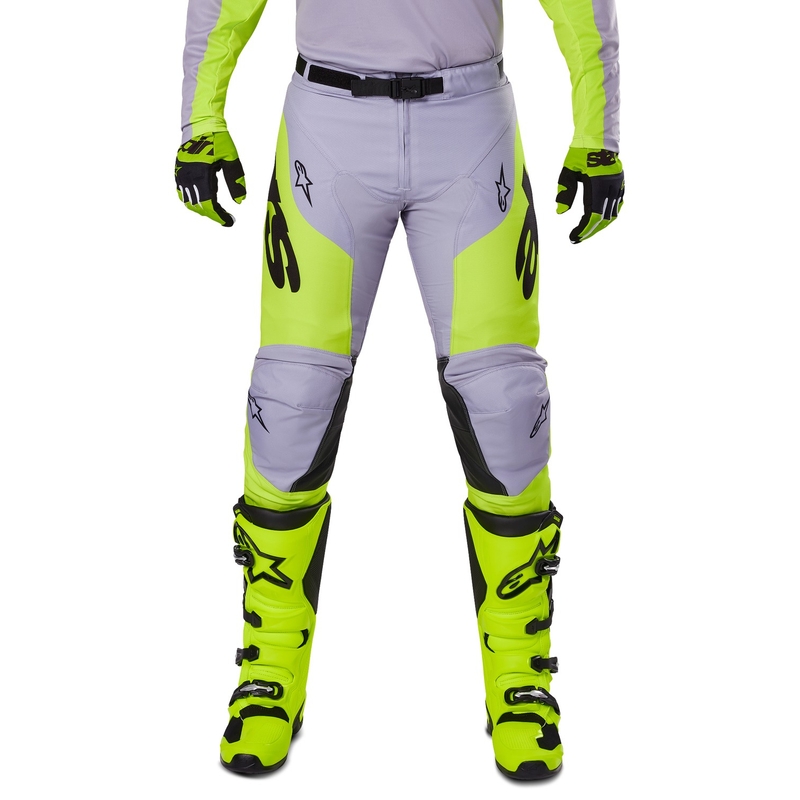Motocross-Hose Alpinestars Racer Veil grau-fluo gelb