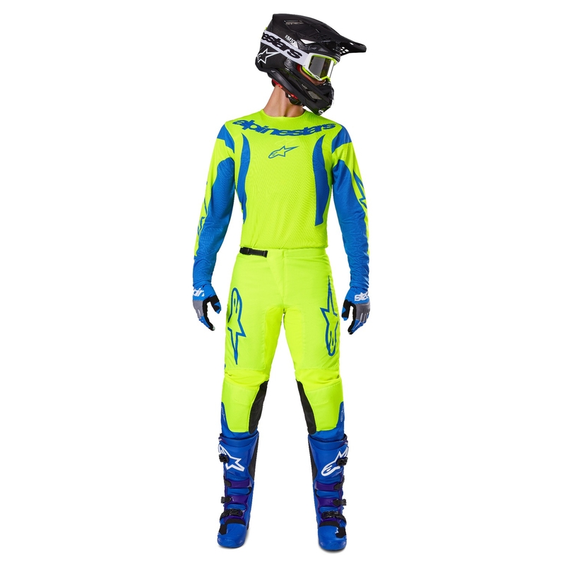 Alpinestars Fluid Haul Motocrosshose fluo gelb-blau