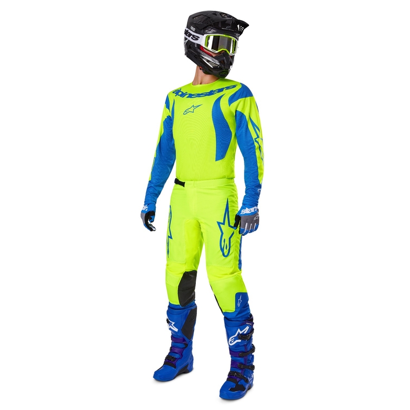 Alpinestars Fluid Haul Motocrosshose fluo gelb-blau