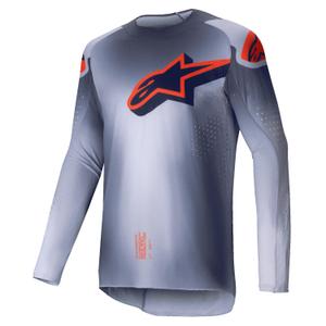 Motocross-Trikot Alpinestars Supertech Lipan grau-fluo orange