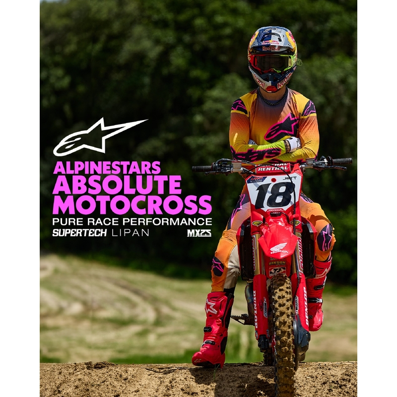 Motocross-Hose Alpinestars Supertech Lipan gelb-rosa