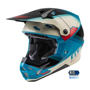 Motocross-Helm FLY Racing Formula CP schwarz-grau-türkis