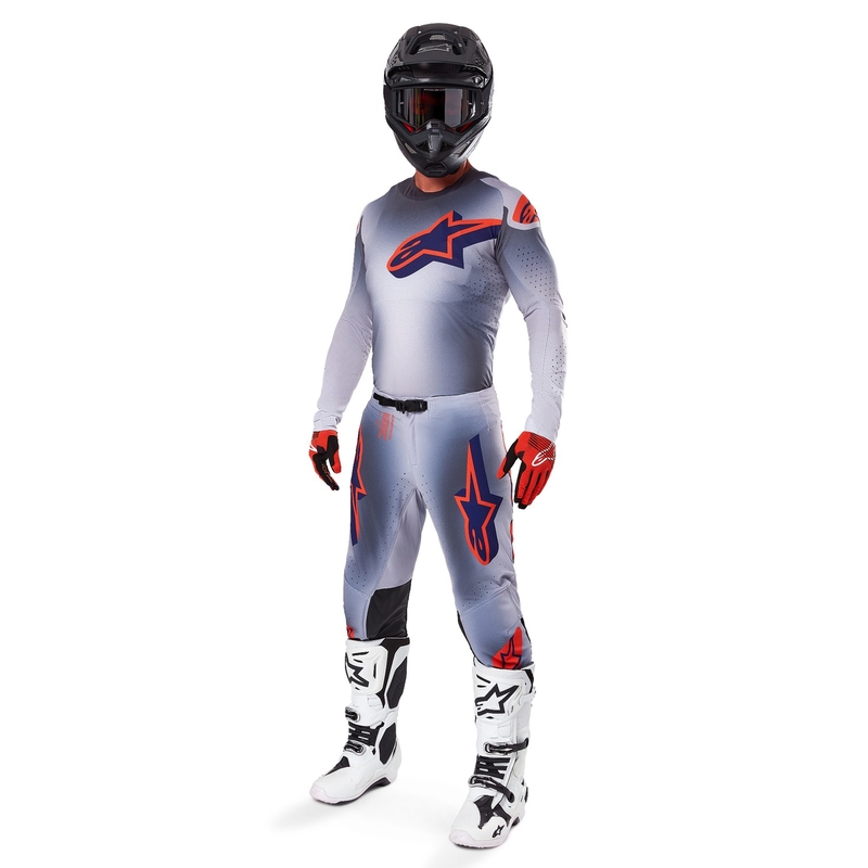 Motocross-Hose Alpinestars Supertech Lipan grau-fluo orange