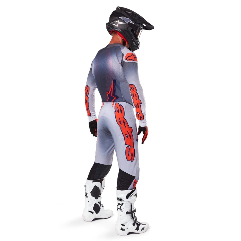 Motocross-Hose Alpinestars Supertech Lipan grau-fluo orange