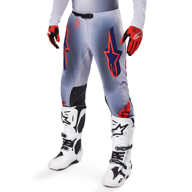 Motocross-Hose Alpinestars Supertech Lipan grau-fluo orange