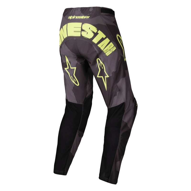 Motocross-Hose Alpinestars Racer Hollow dunkel camo-fluo gelb