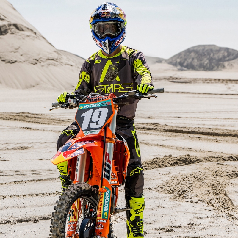 Motocross-Hose Alpinestars Racer Hollow dunkel camo-fluo gelb