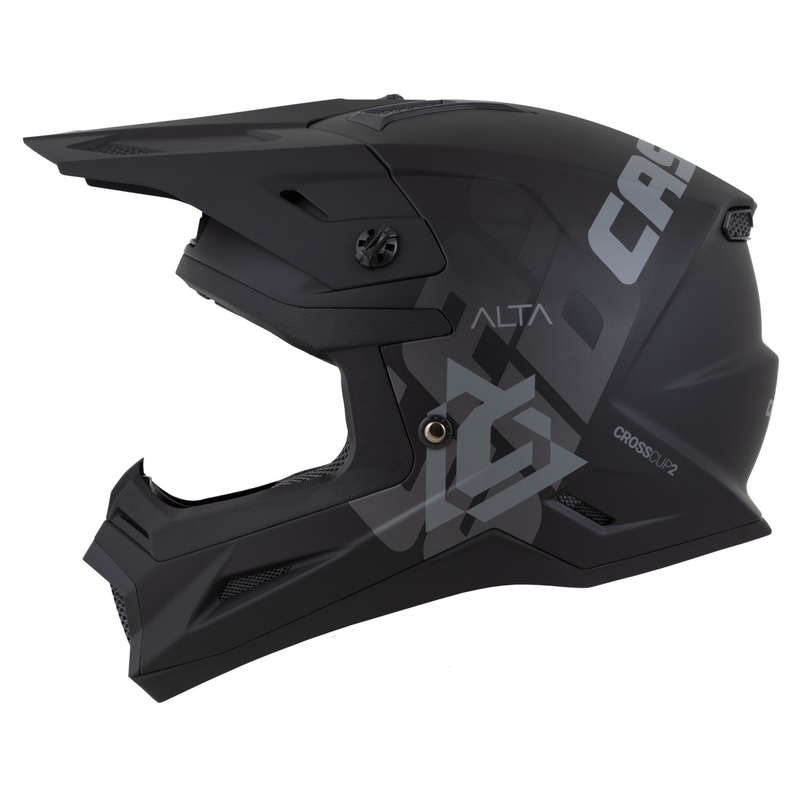 Motocross-Helm Cassida Cross Cup 2 Alta mattschwarz-grau