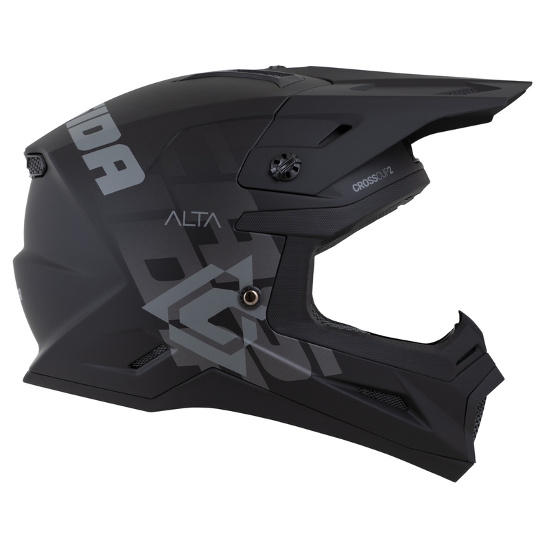 Motocross-Helm Cassida Cross Cup 2 Alta mattschwarz-grau