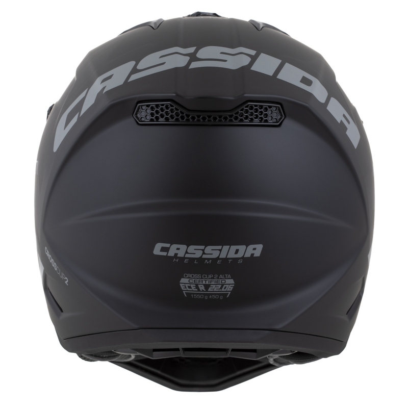 Motocross-Helm Cassida Cross Cup 2 Alta mattschwarz-grau
