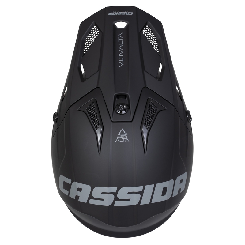 Motocross-Helm Cassida Cross Cup 2 Alta mattschwarz-grau