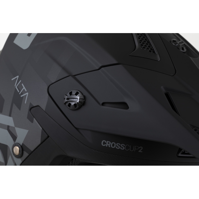 Motocross-Helm Cassida Cross Cup 2 Alta mattschwarz-grau