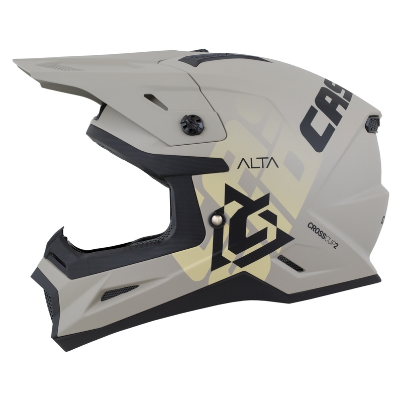 Motocross-Helm Cassida Cross Cup 2 Alta matt sandgrau
