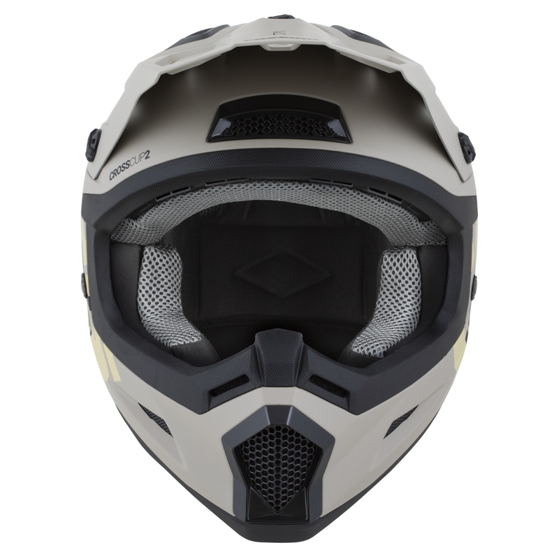 Motocross-Helm Cassida Cross Cup 2 Alta matt sandgrau