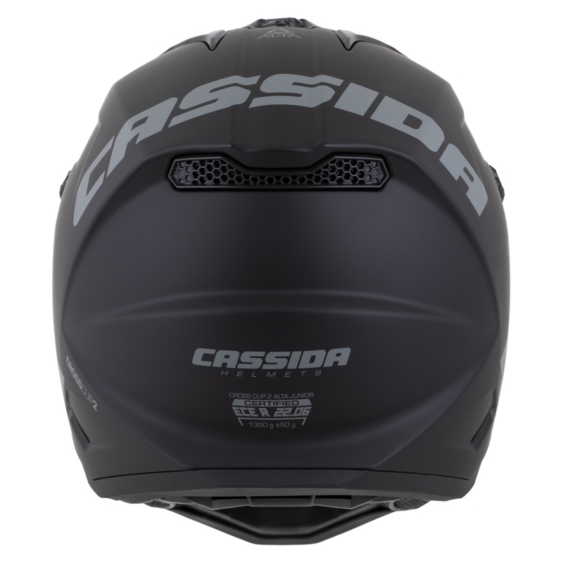 Kinder-Motocross-Helm Helm Cassida Cross Cup 2 Alta mattschwarz-grau
