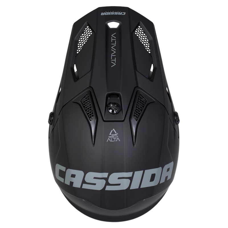 Kinder-Motocross-Helm Helm Cassida Cross Cup 2 Alta mattschwarz-grau