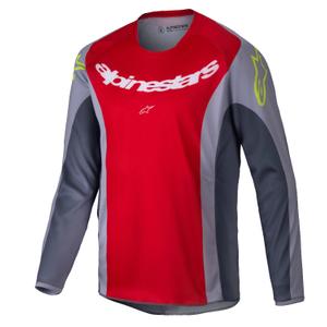 Kinder-Motocross-Trikot Alpinestars Racer Melt rot-grau