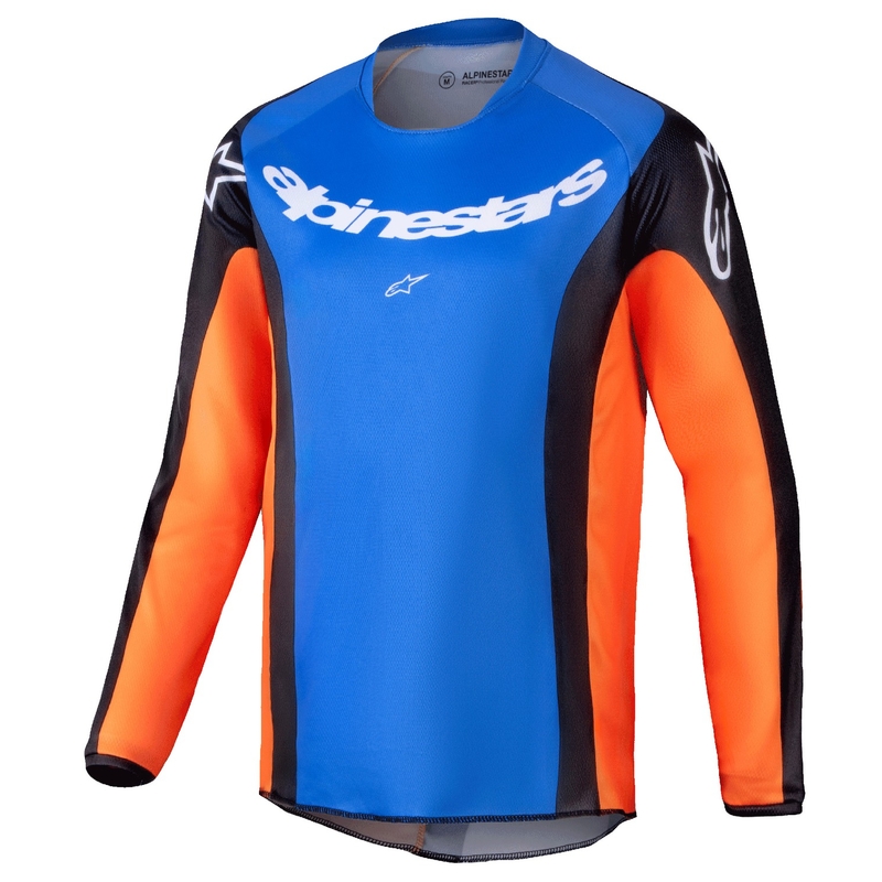 Kinder-Motocross-Trikot Alpinestars Racer Melt orange-blau