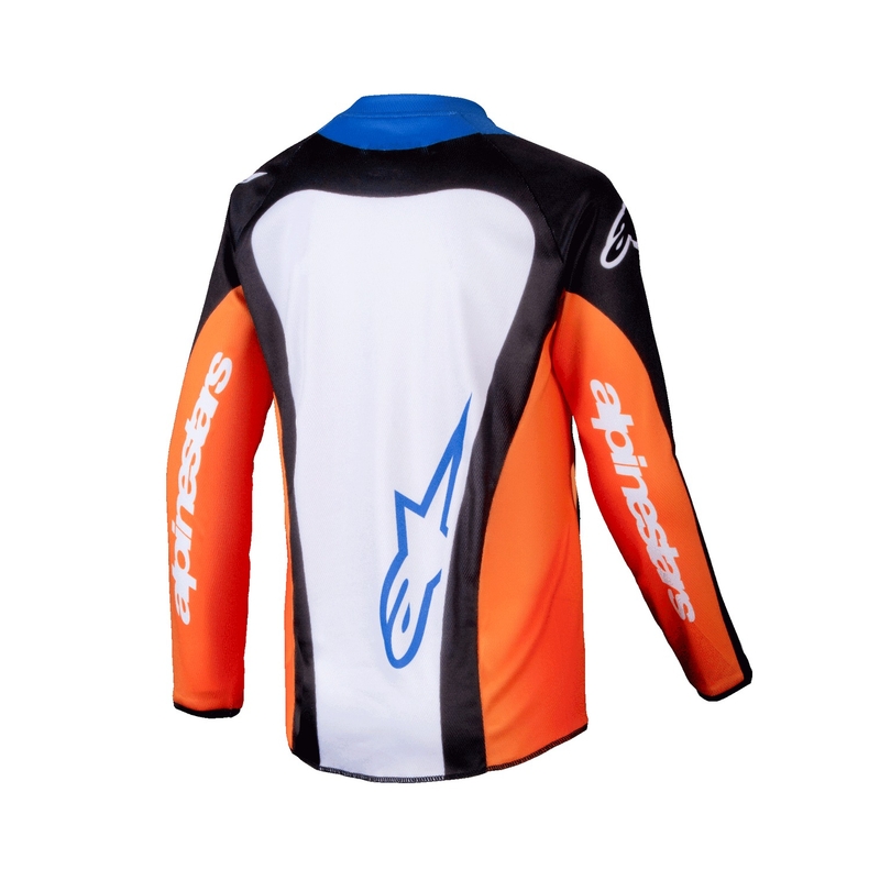Kinder-Motocross-Trikot Alpinestars Racer Melt orange-blau