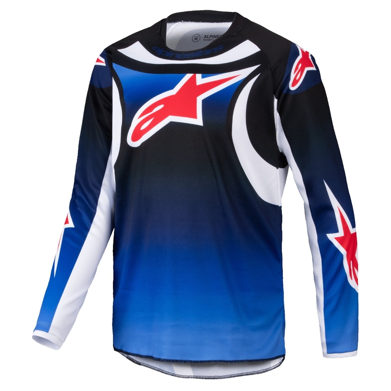 Kinder-Motocross-Trikot Alpinestars Racer Wurx blau-schwarz