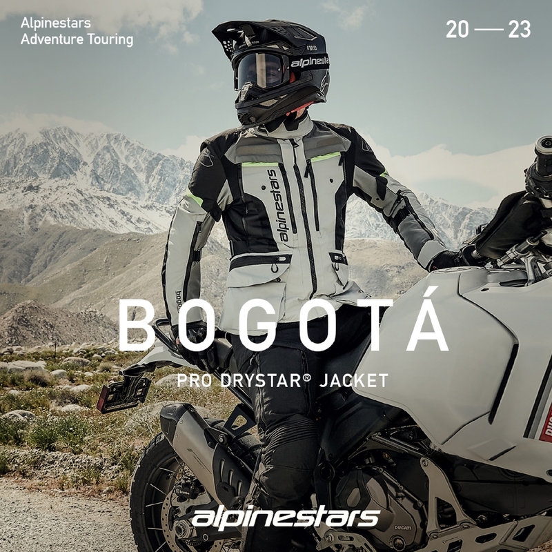 Alpinestars Bogota PRO Drystar Motorradjacke grau-schwarz-neongelb