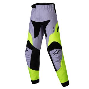 Kinder-Motocross-Hose Alpinestars Racer Veil Kids grau-fluo gelb