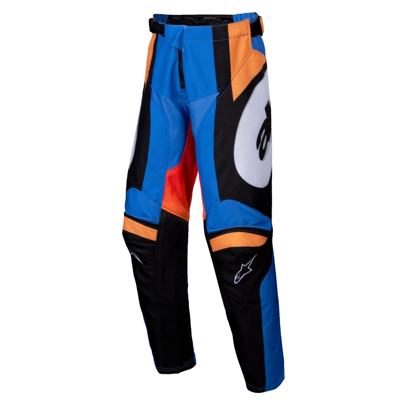 Kinder-Motocross-Hose Alpinestars Racer Melt orange-blau