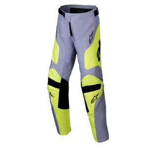 Kinder-Motocross-Hose Alpinestars Racer Veil grau-fluo gelb