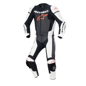 Zweiteiliger Lederanzug Alpinestars GP Force Lurv 2025 Weiß-Schwarz-Fluorot