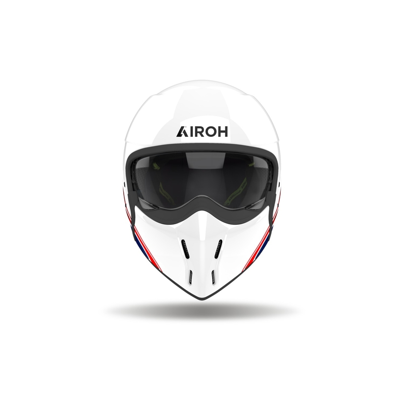 Modularer Motorradhelm Airoh J110 Eon glänzend weiß-blau-rot