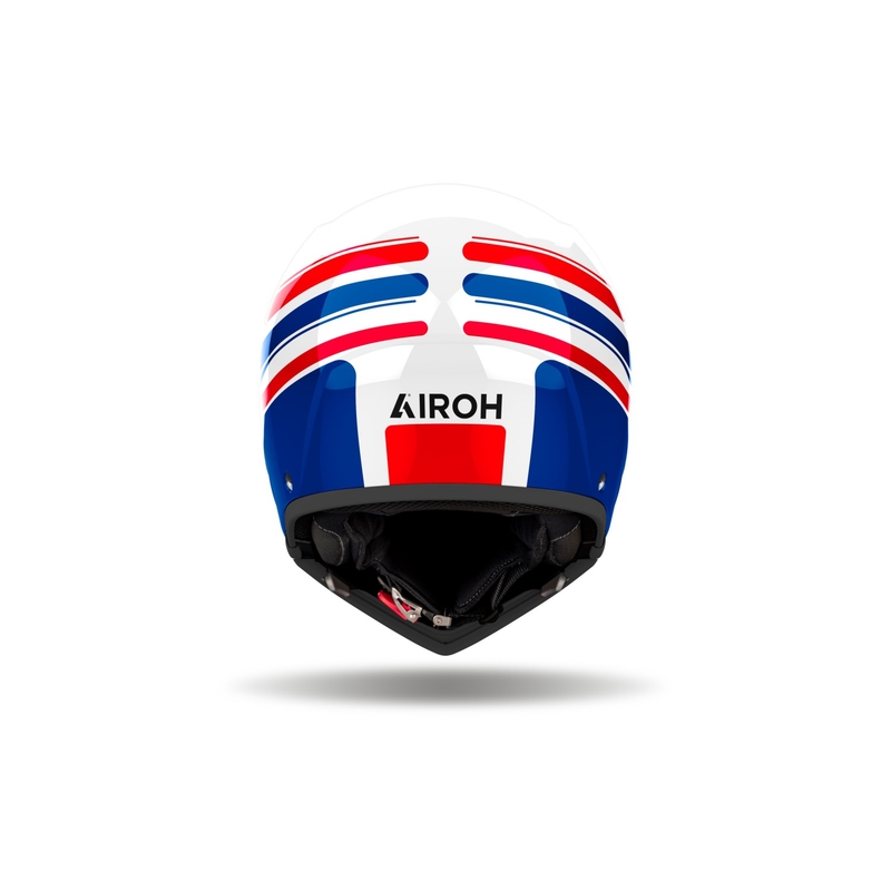 Modularer Motorradhelm Airoh J110 Eon glänzend weiß-blau-rot