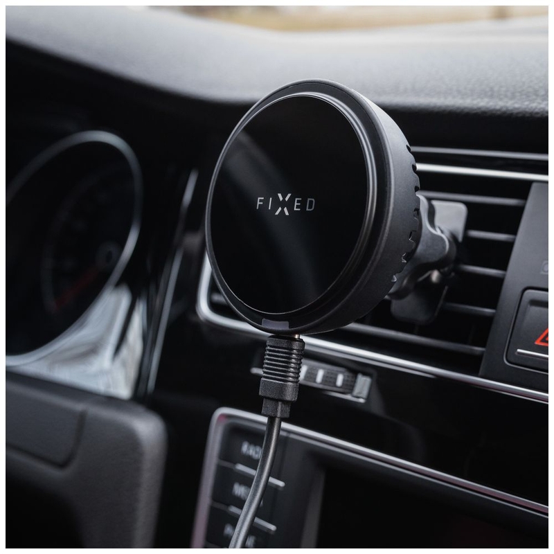 Halterung mit kabellosem Laden und aktiver Kühlung FIXED MagCool mit MagSafe-Befestigung schwarz 15W