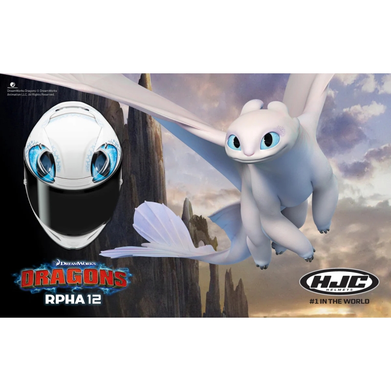 HJC RPHA 12 Light Fury Universeller weiß-blauer Integralhelm Ausverkauf