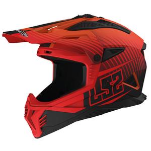 Motocross-Helm LS2 MX708 Fast II Duck orange-rot